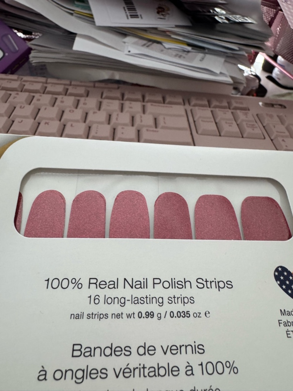 NIP- Color Street Real Nail Polish Strips - Sparkling Red “Cherry On Top” - Picture 3 of 3